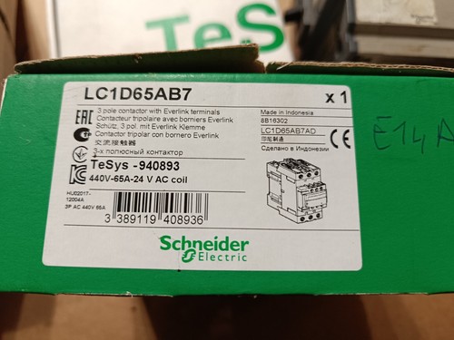 Schneider TeSys LC1D65AB7  INVOICE  GARANTÍA FACTURA, ENVÍO RÁPIDO!