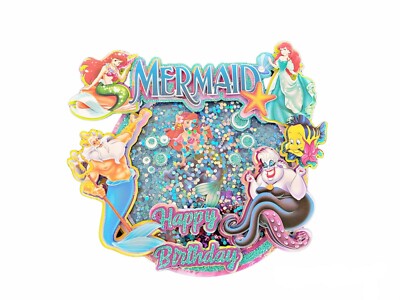 3D Mermaid Cake Topper Happy Birthday