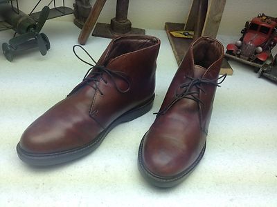 MADE IN USA SEBAGO OXBLOOD LEATHER MOTORCYCLE ENGINEER CHUKKA TRAIL BOOTS 8.5 M
