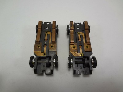 2 NOS ORIGINAL AURORA OPEN RIVET T-JET COLORED MAGNET CHASSIS - LOT A