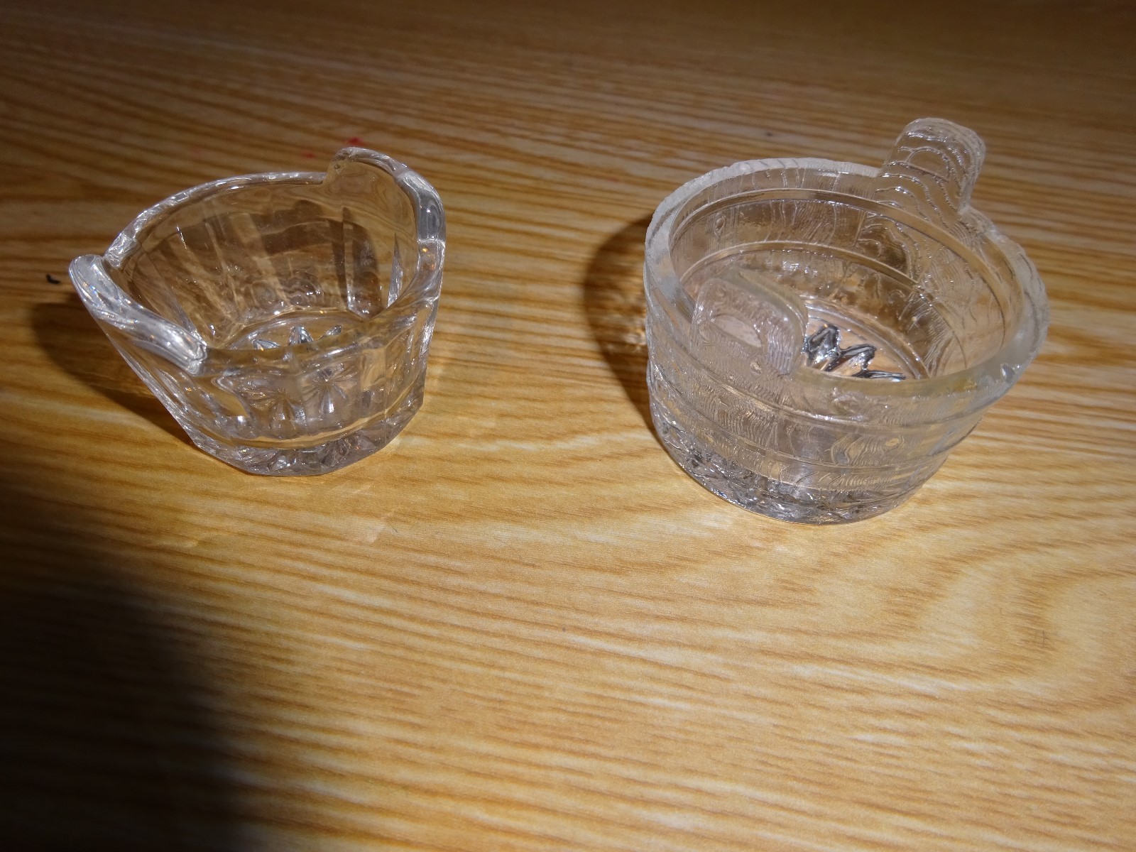 Lot of 2 vintage salt cellars, buckets,  1