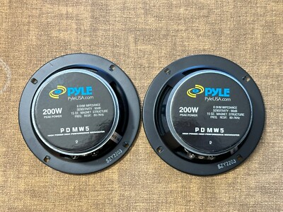 2 x PyleUSA 5'', 200W - Peak Power High Performance Mid Woofer - PDMW5