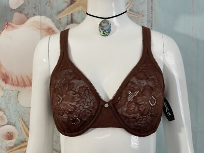 ADORE ME LACE UNLINED UNDERWIRE BRA SZ 36C #BR-07519-FUL BROWN