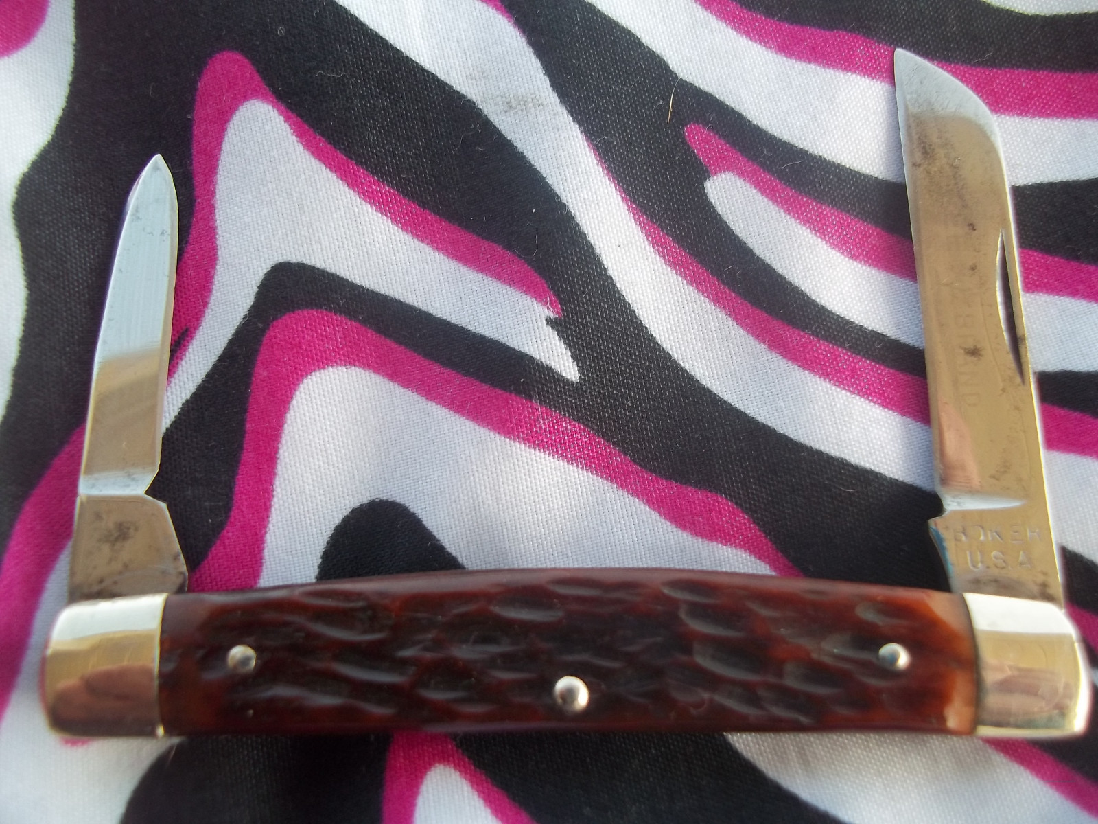 VINTAGE BONE HANDLE U.S.A. BOKER POCKET KNIFE