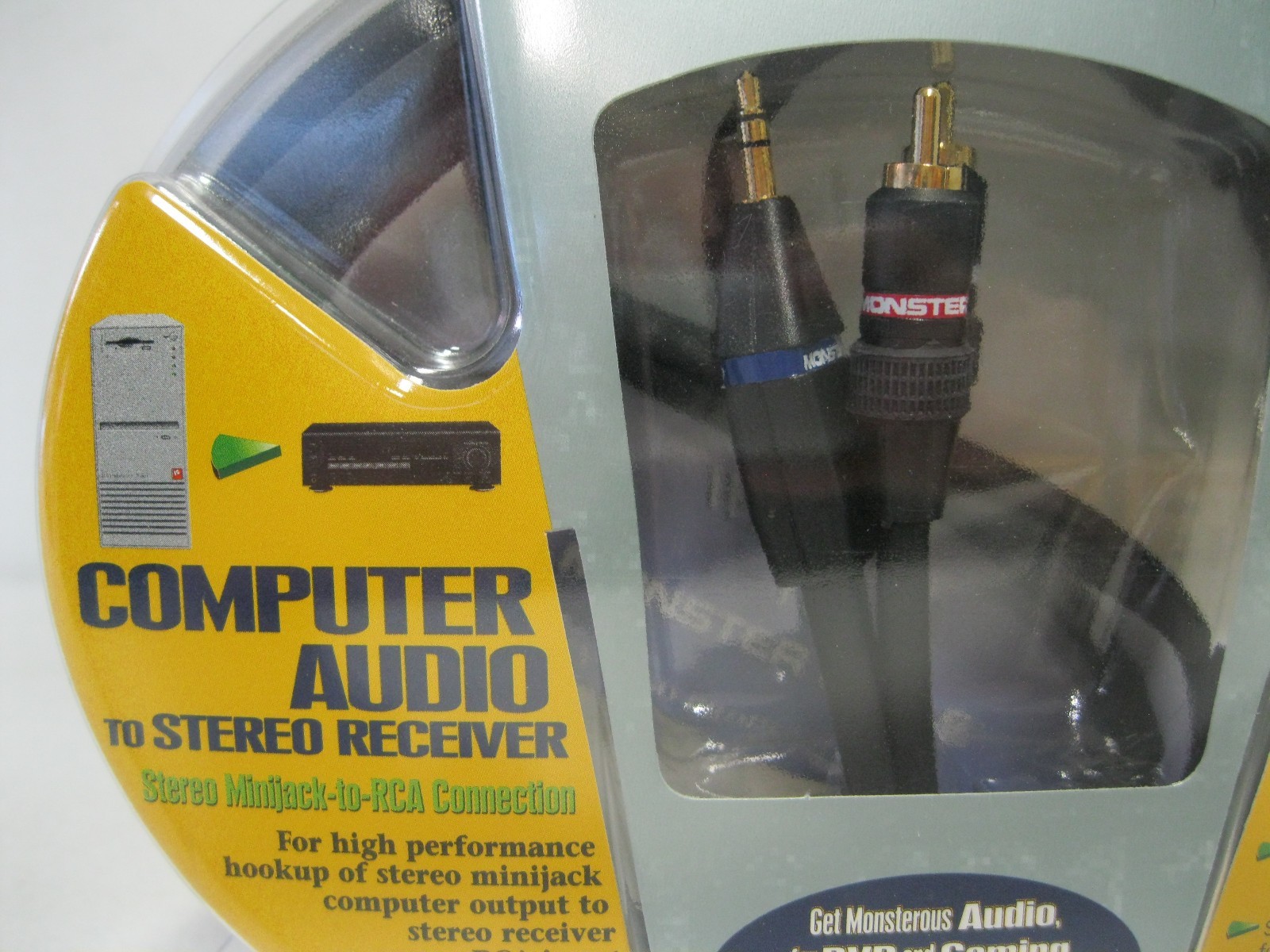 Monster Cable JM REPC M HP-10 Computer Stereo Audio to Stereo Receiver ( NEW )