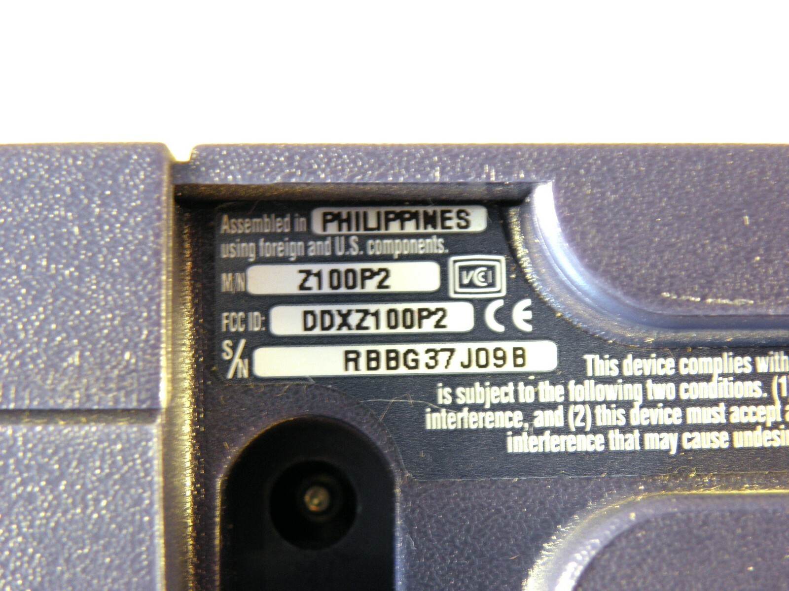 Iomega Zip 100 Drive with Power Supply & 2 Cables Z100P2