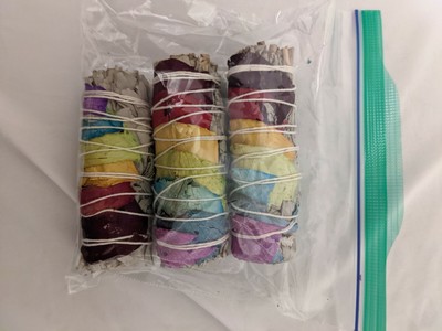 7 Chakras with White Sage Smudge Sticks pack of 3