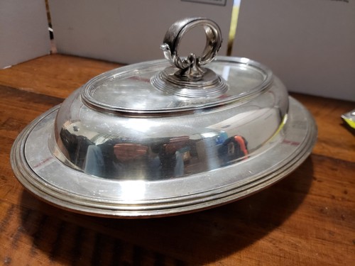 Barbour Silver Co. Silverplate Covered Dish Removable Handle BSCEP Electroplate