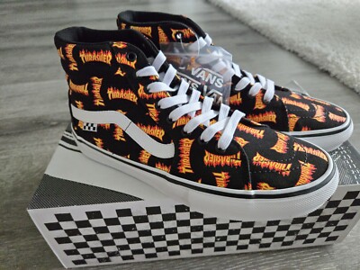 Vans Skate Sk8 Hi Thrasher Flame VN0A5FCCBML Size 9.5