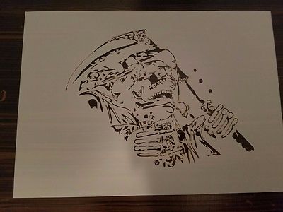 EURO 8 STAGE MULTI LAYER AIRBRUSH HORRIBLE DEATH STEP BY STEP TEMPLATE