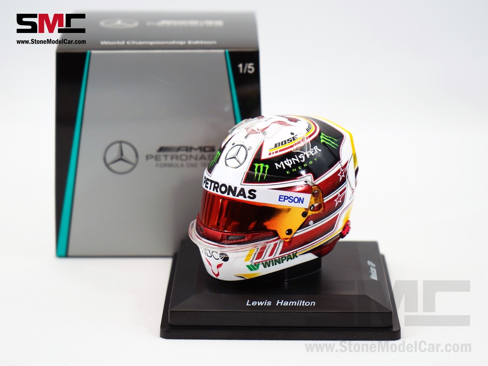 メルセデス　ハミルトン 2019 1/43モデルカー&1/5 ヘルメットセット メルセデス ハミルトン 2019 1/43モデルカー&1/5 ヘルメットセット