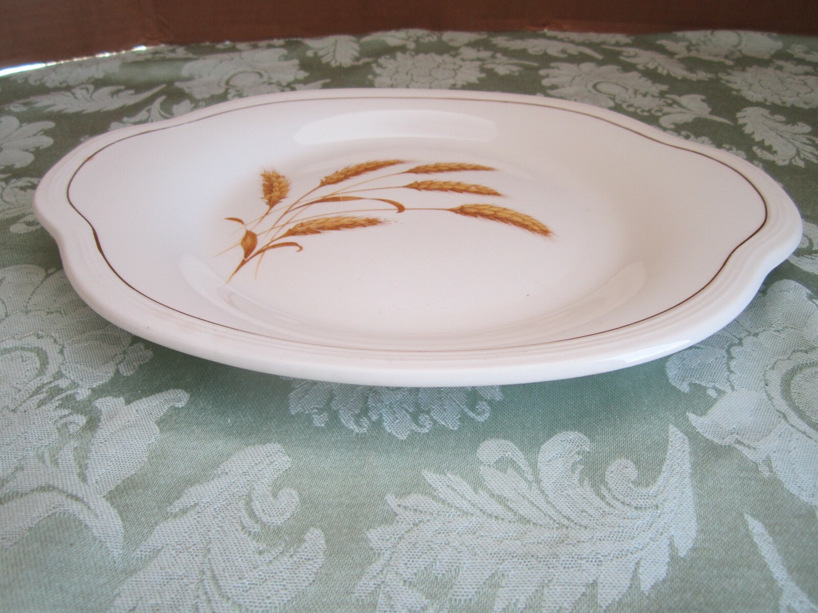 Edwin M Knowles China Wheat Pattern Gold Rim 11
