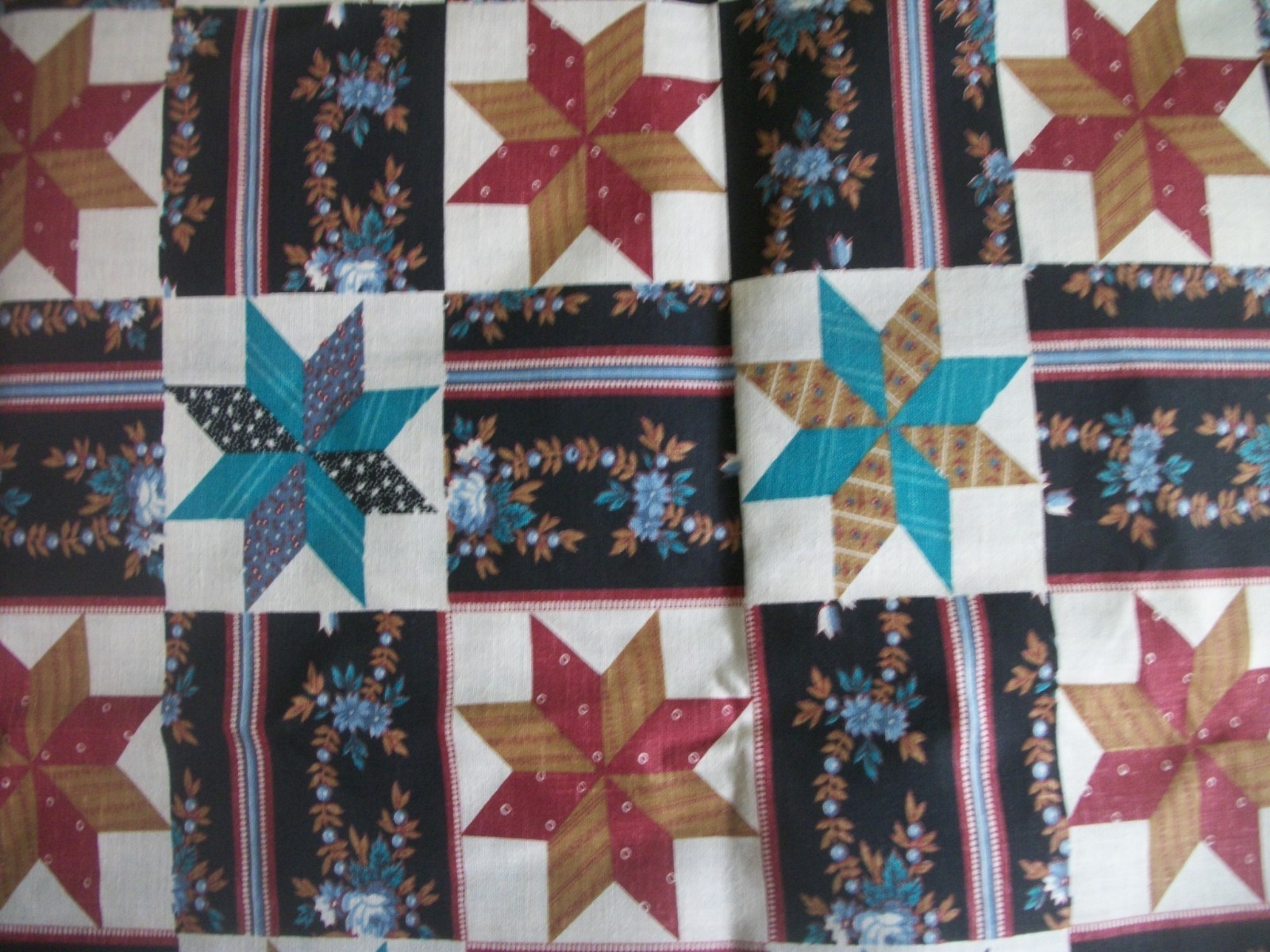 Pieced Quilt Look Design Printed Material 2 yards Fabric MT163