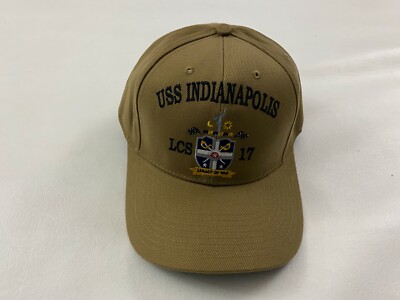 USS INDIANAPOLIS LCS 17  The Corps BEIGE Baseball Cap One Size