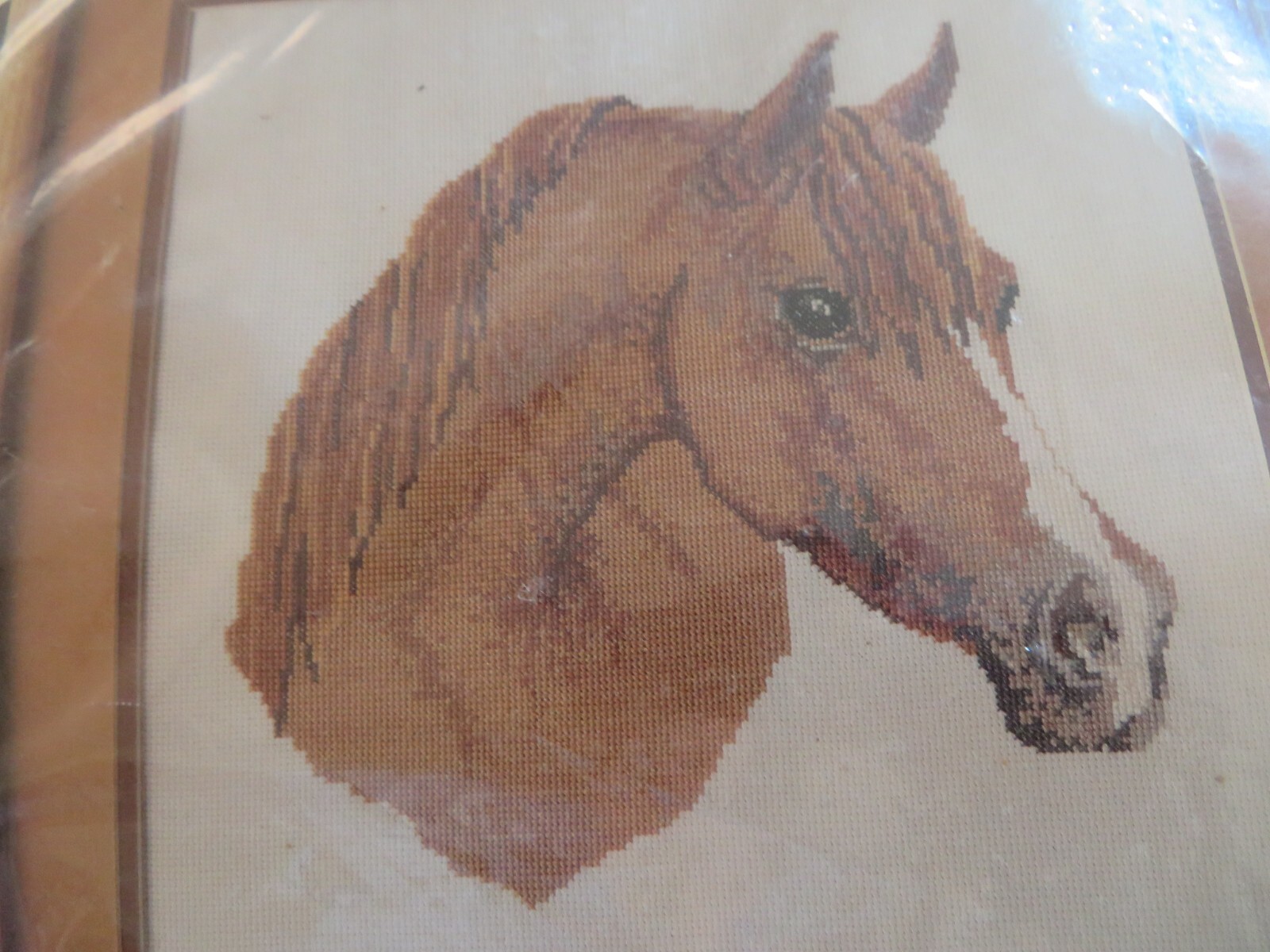 Brown Stallion Picture Cross Stitch Kit #60248 Golden Bee