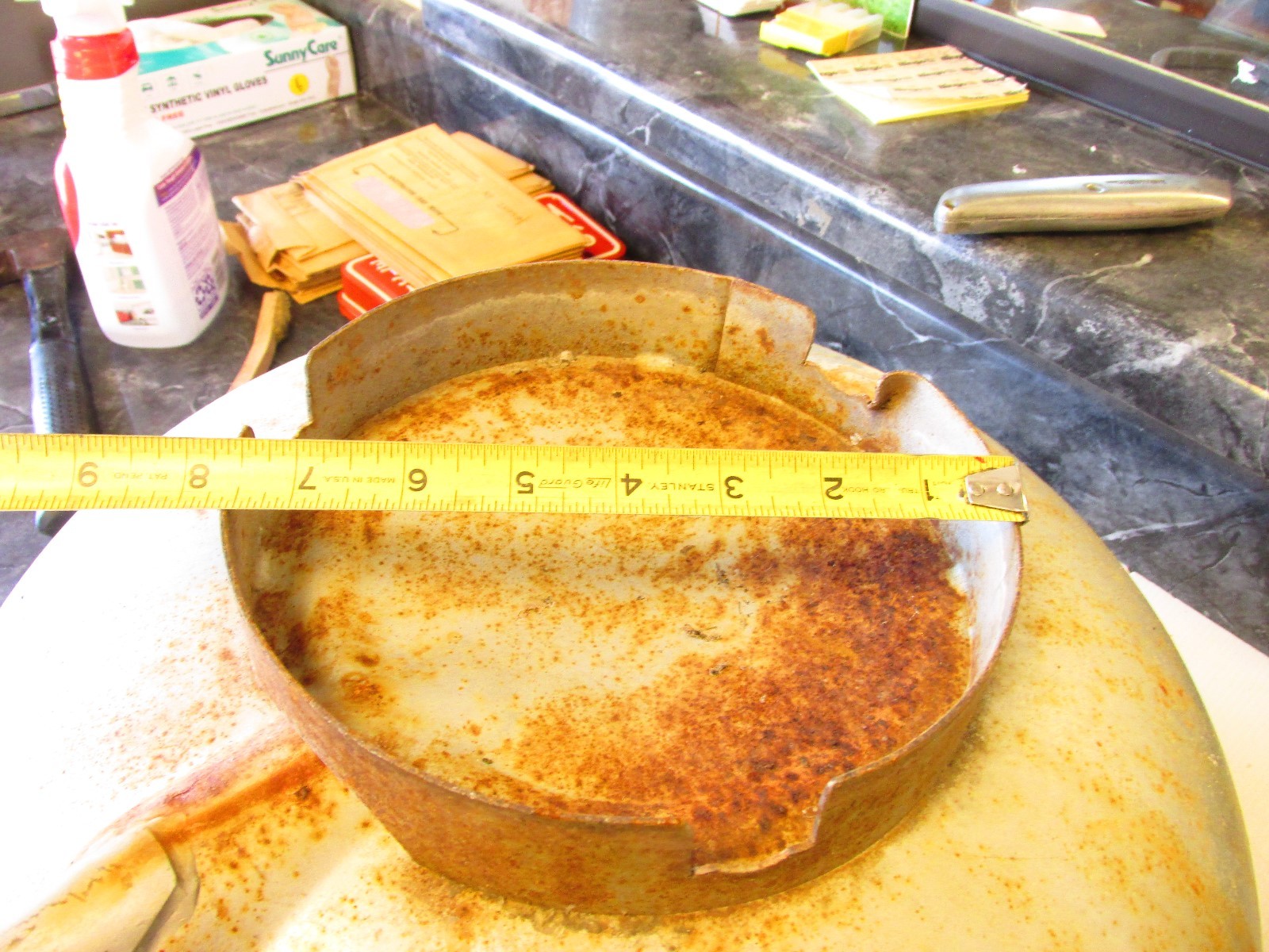 2 OLD ANTIQUE FARM CREAM SEPARATOR BOWL  , FLOWER PLANTERS