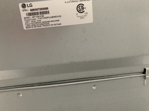 LG washing machine WT1501CW white top loader Good condition. (Needs Repair)