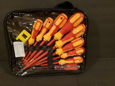 Professional Screwdriver Set, 9 Pieces - Plus 1 - Insulated - New in the Bag