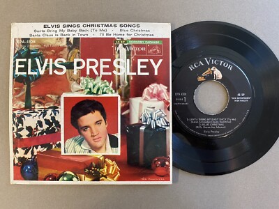 Elvis Presley ELVIS SINGS CHRISTMAS SONGS Original 1957 RCA Victor EP VG++/VG
