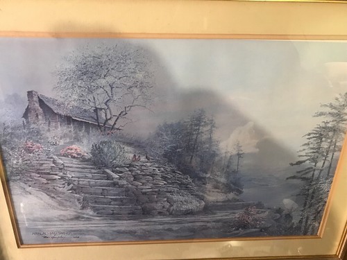 Ben Hampton Appalachian Spring 1974 Signed,Matted,&Framed Chattanooga TN