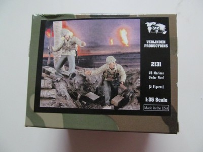 Verlinden Productions 2131 US Marines under fire 2 Figs. in 1:35 scale.