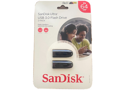 SanDisk Ultra USB 3.0 Flash Drive 2-Pack 2x 64GB