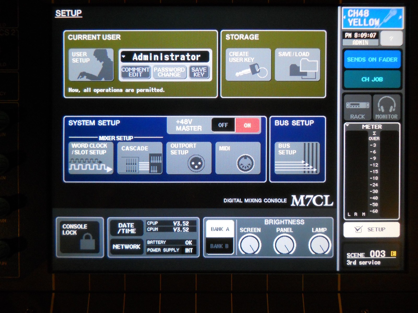 Yamaha M7CL-48 Version 3 Digital Mixing Console M7CL 48 Channel Mixer - Nice!
