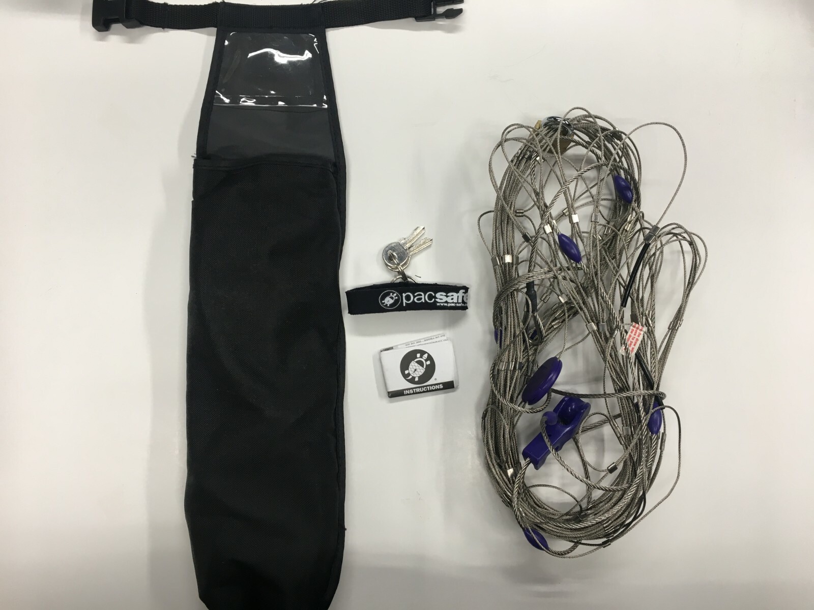 Pacsafe 85L Exomesh Backpack Anti-Theft Protector + Lock & keys + Armband