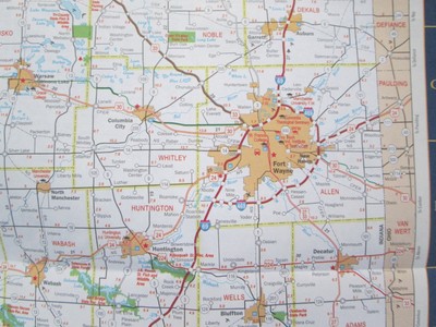 Official 2018 Roadway INDIANA map Honest to Goodness