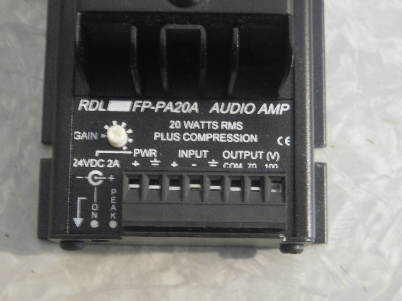 RDL FP-PA20A 20 Watt Mono RMS Audio Power Amplifier w/ Power Supply