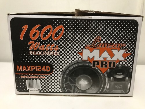 NEW Lanzar MAXP124D Max Pro 12'' 1600 Watt Small Enclosure Dual 4 Ohm Subwoofer