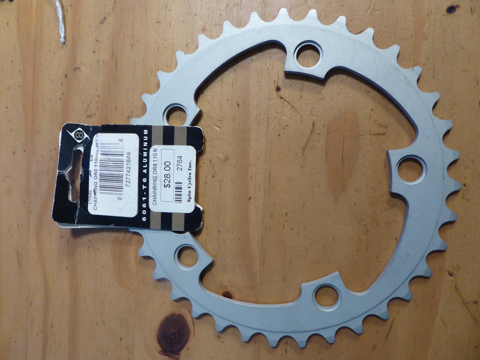 Origin8 Alloy Blade Chainring 36t 110BCD 5-Bolt 8/9-Speed Al