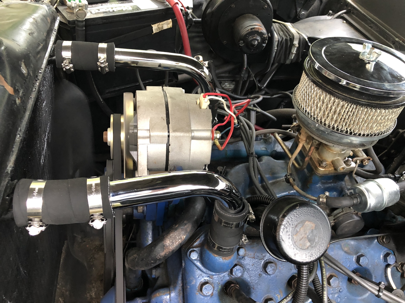 194953 Chrome Flathead Ford/Mercury V8 Radiator Hose DressUp Kit eBay