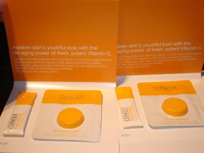 Clinique Lot of 2 Sample Size Clinique Fresh Pressed System with Vitamin C