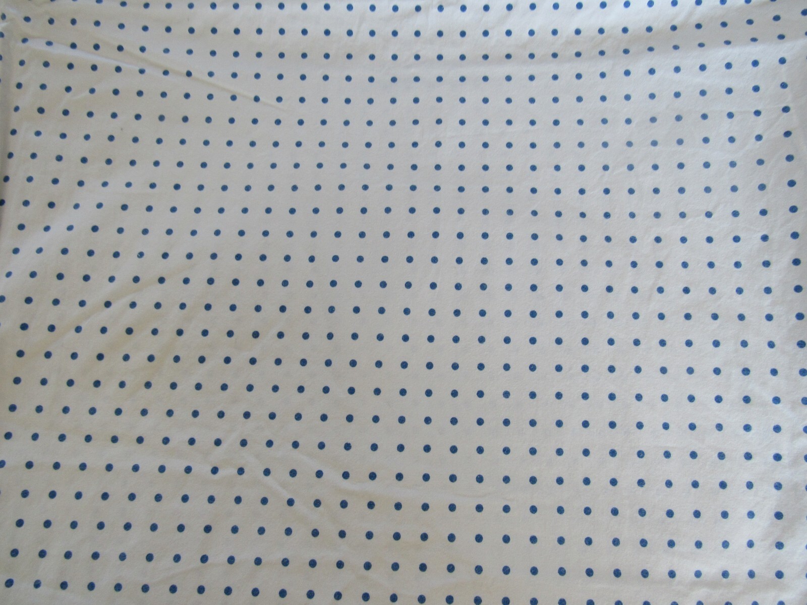 未使用品ラルフローレンホームOne Queen Flat Sheet コットン LAUREN RALPH LAUREN QUEEN SIZE FLAT SHEET BLUE POLKA DOTS