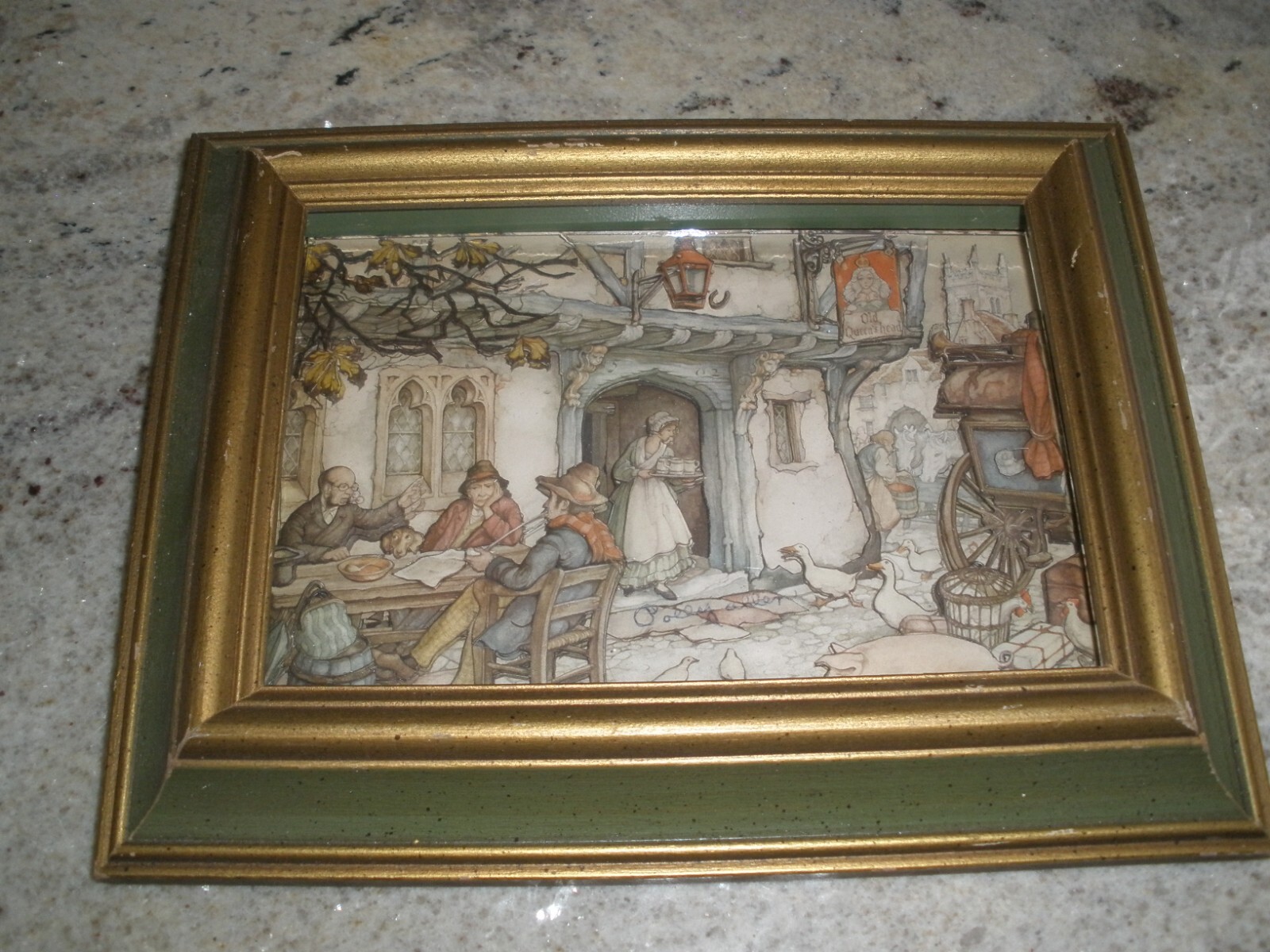 VINTAGE ANTON PIECK 3D SHADOW BOX ART SIGNED? FRAMED (SU55