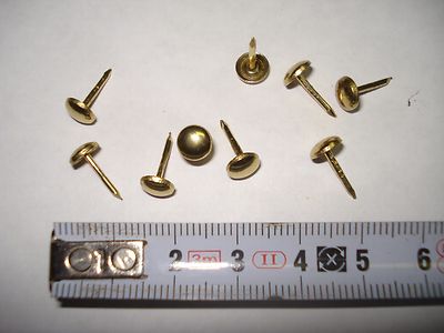 Clous de tapissier (90) Ø 6 mm en ACIER LAITONNE (réf Q9) décoration