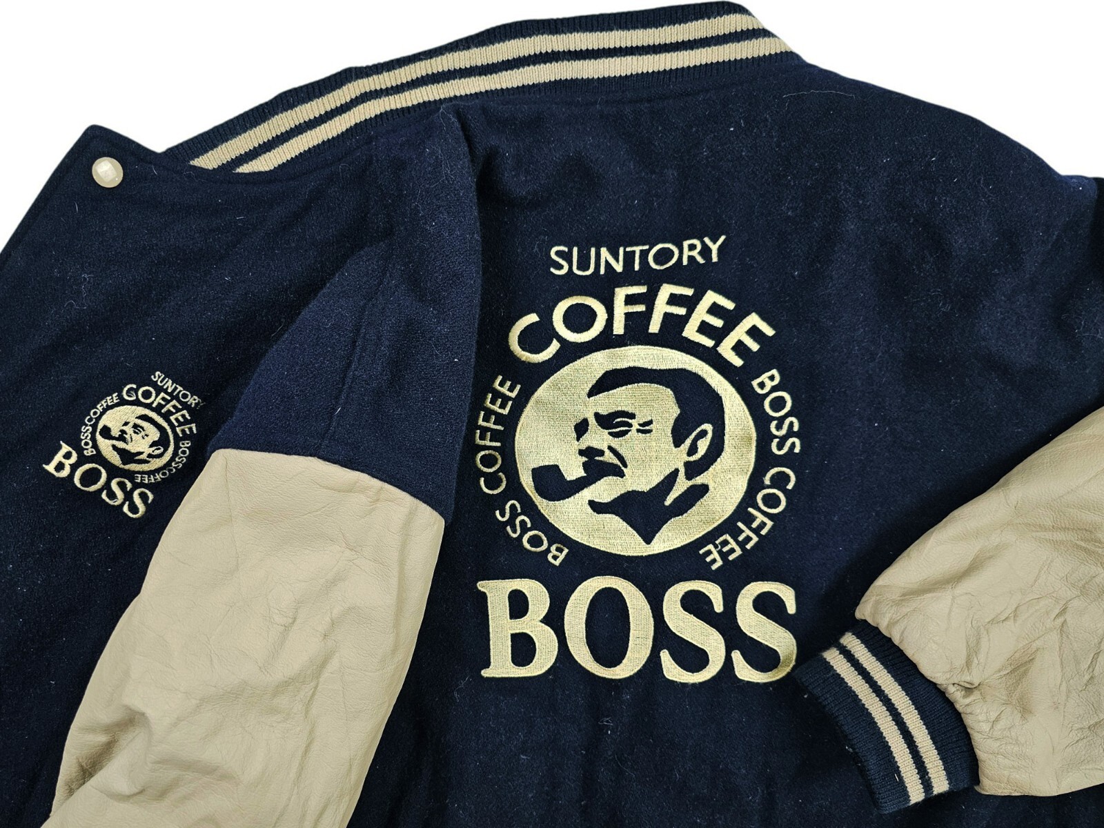 ランキング第1位 HOT VINTAGE Men's SUNTORY BOSS COFFEE BOMBER VARSITY WOOL ジャケット・アウター