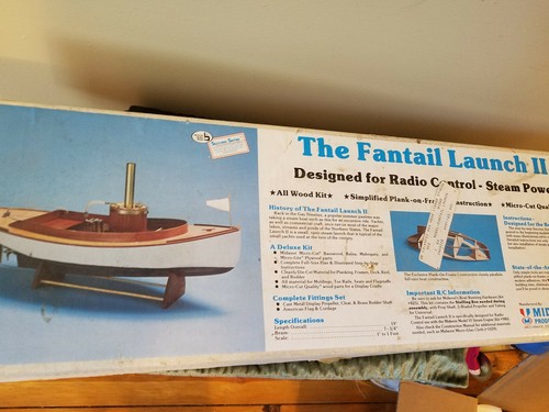 New Rare The Fantail Launch II Radio Control-Steam Power By Midwest steam
