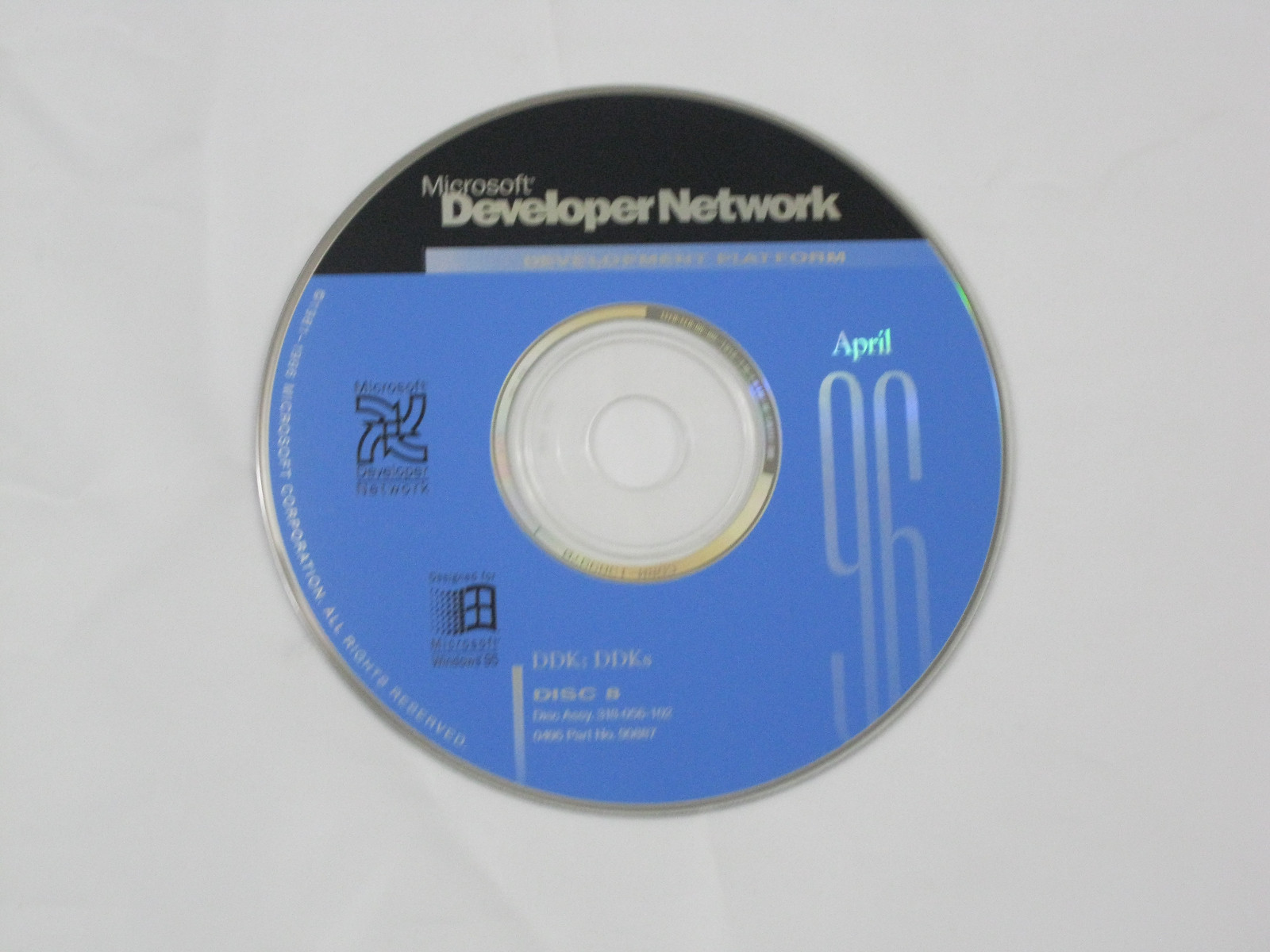 Microsoft Development Network Device Drivers & Kits April 96 Discs 8-11 only