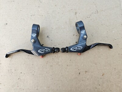 Vintage 90s Avid Speed Dial 1.9L Mountain Bike Brake Levers Flat Bar Gray