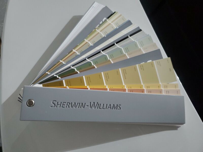 Current BRAND NEW!! Sherwin Williams Paint Fan - Deck Int & Ext Color Samples