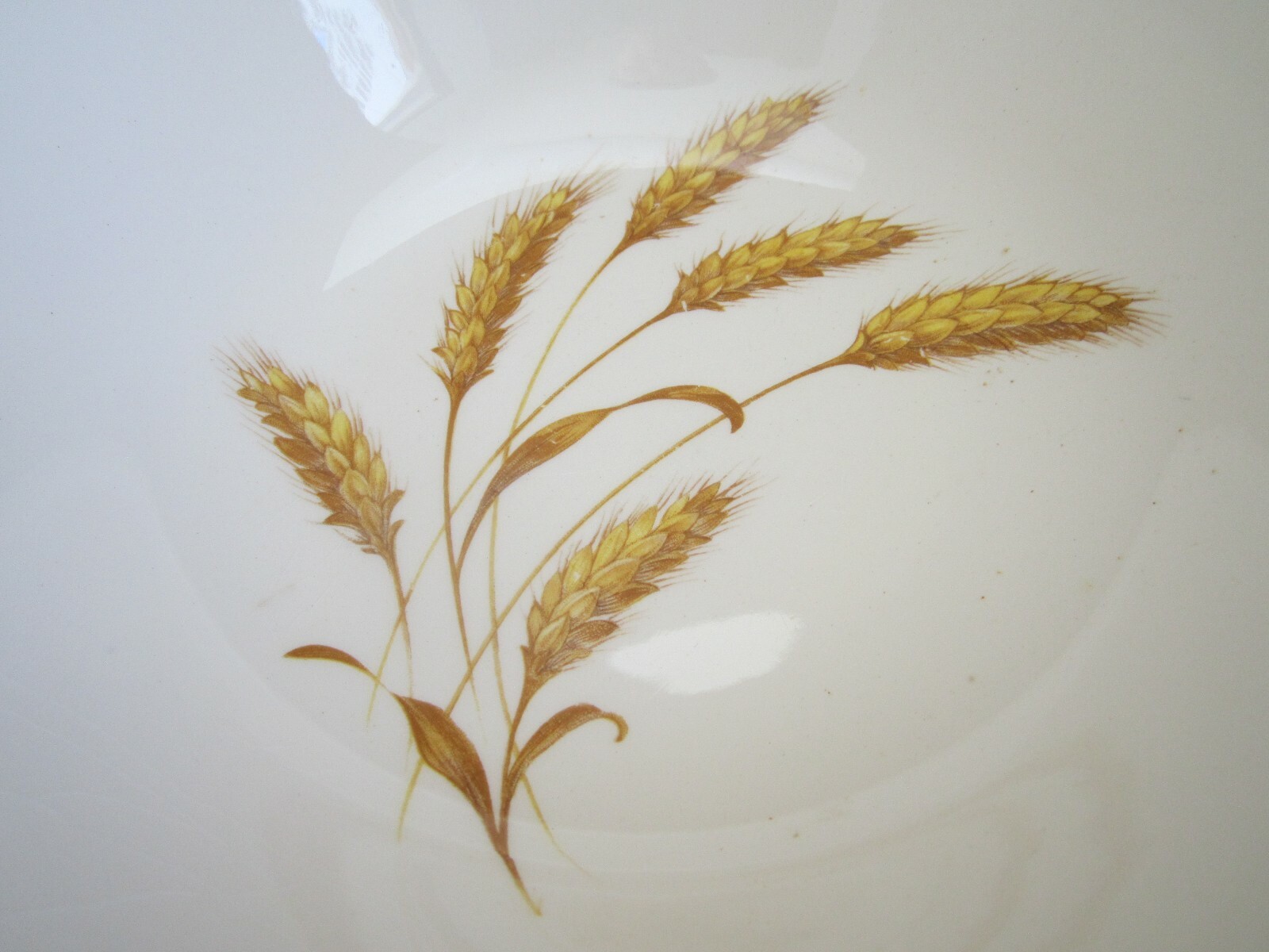 Edwin M Knowles China Wheat Pattern Gold Rim Vegetable Serving Bowl 9