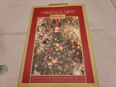 Spode LED Multicolored Ceramic Christmas Tree Ornament 2021 New
