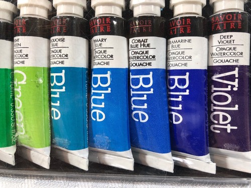 Savior-Faire The French School Opaque Watercolor Blues Tube Sets set of 10