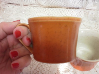 (9) Imperial By W Dalton TANGERINE P9261 CUPS Japan Orange Yellow