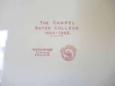 Vintage Wedgwood Plate * The Chapel Bates College
