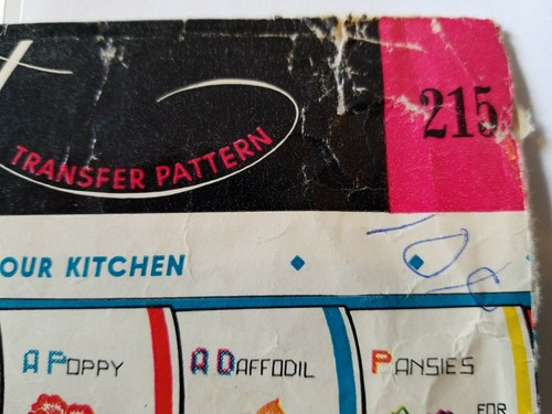 Sewing Transfer Pattern 215 VOGART A Flower A Day Vtg Embroidery Painting Apron