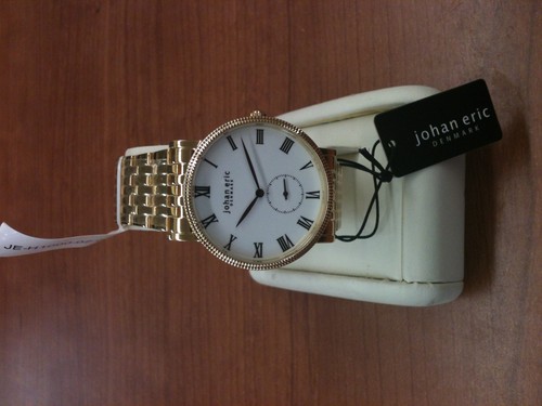Pre-owned John Eric Johan Eric Men's Watch Je-h1000-02-001b Holstebro Seconds Subdial Yellow Gold Ip