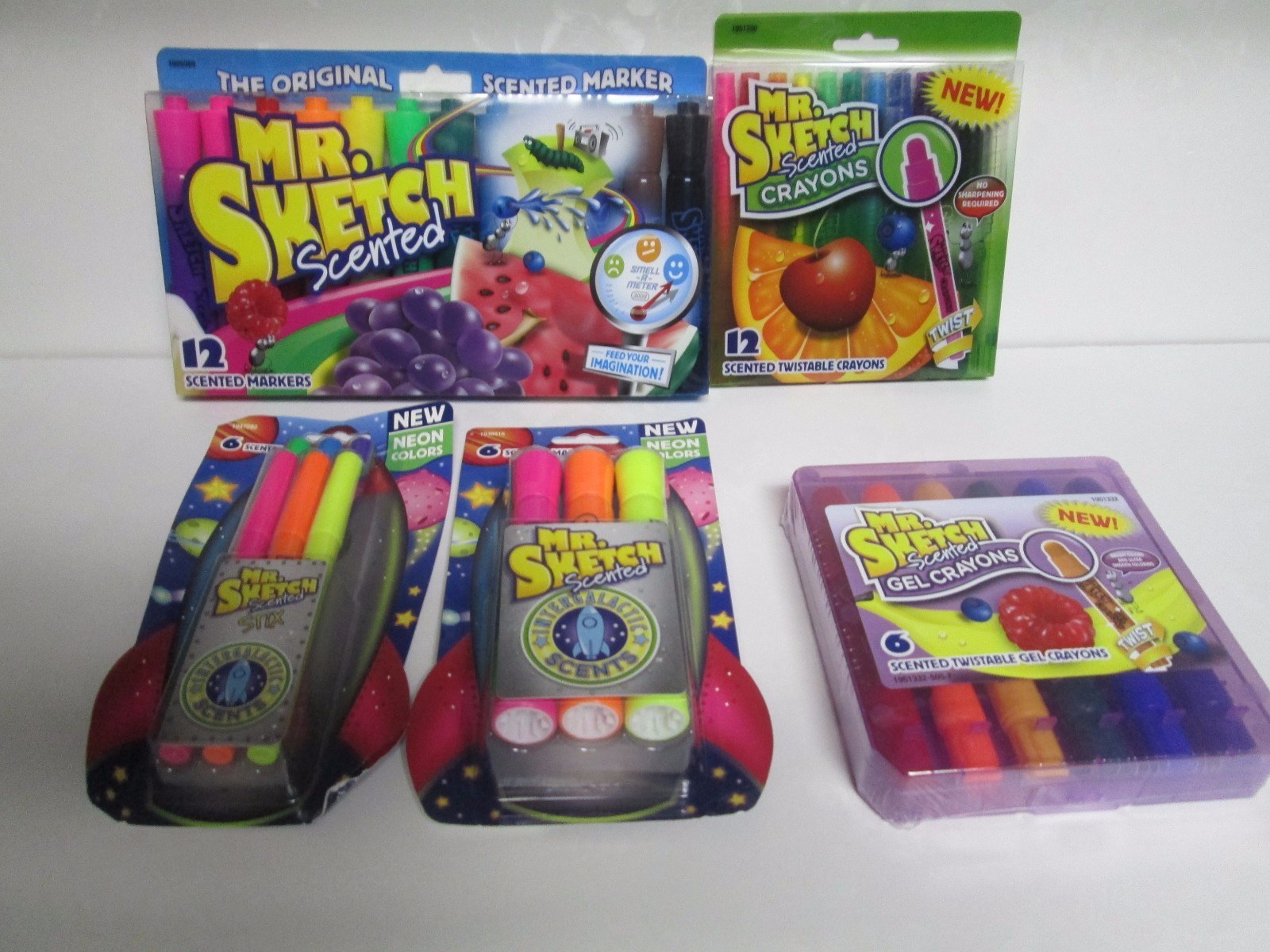 MR SKETCH SCENTED MARKERS & TWISTABLE CRAYONS GEL  INTERGALACTIC LOT NEW